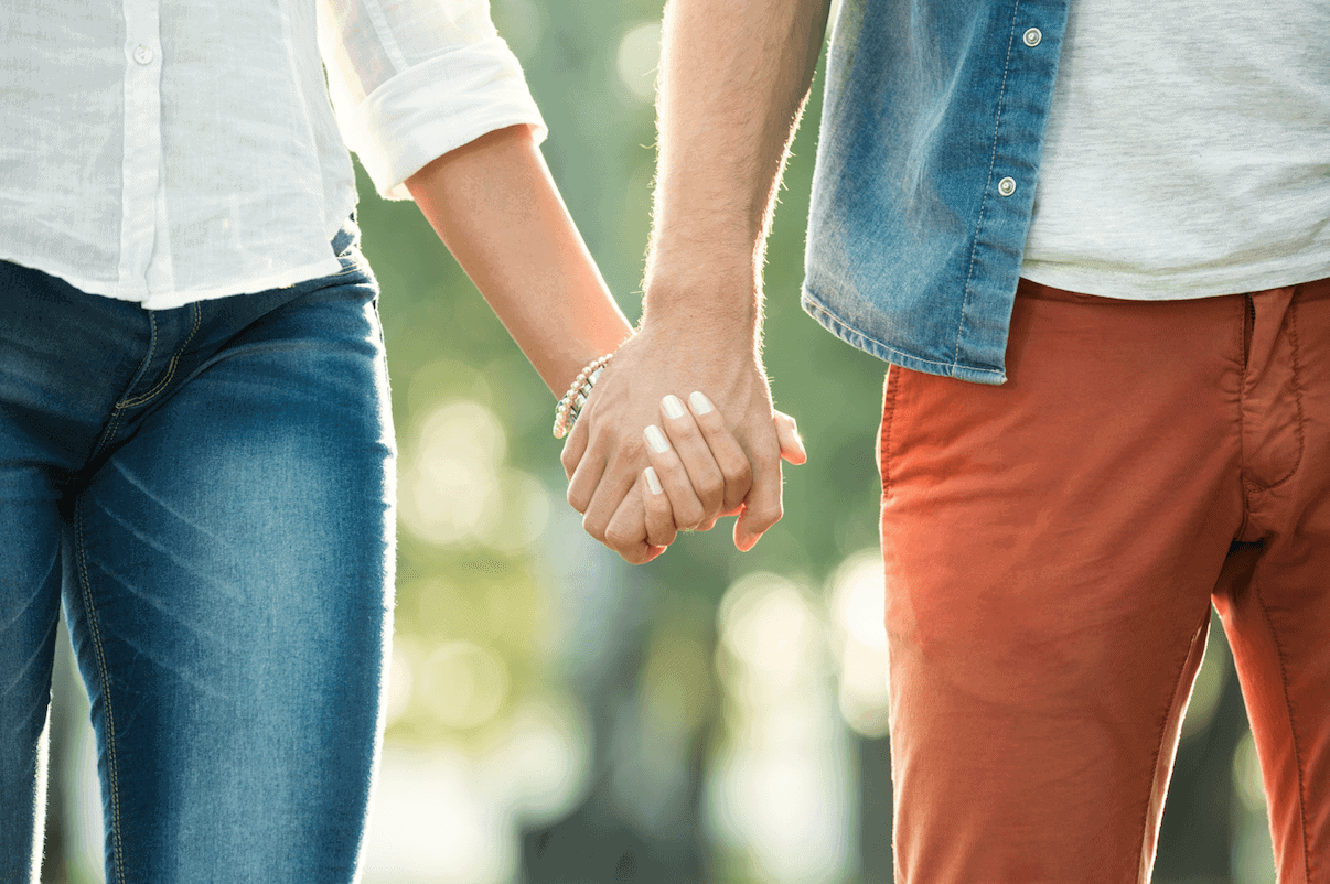 holding hands
