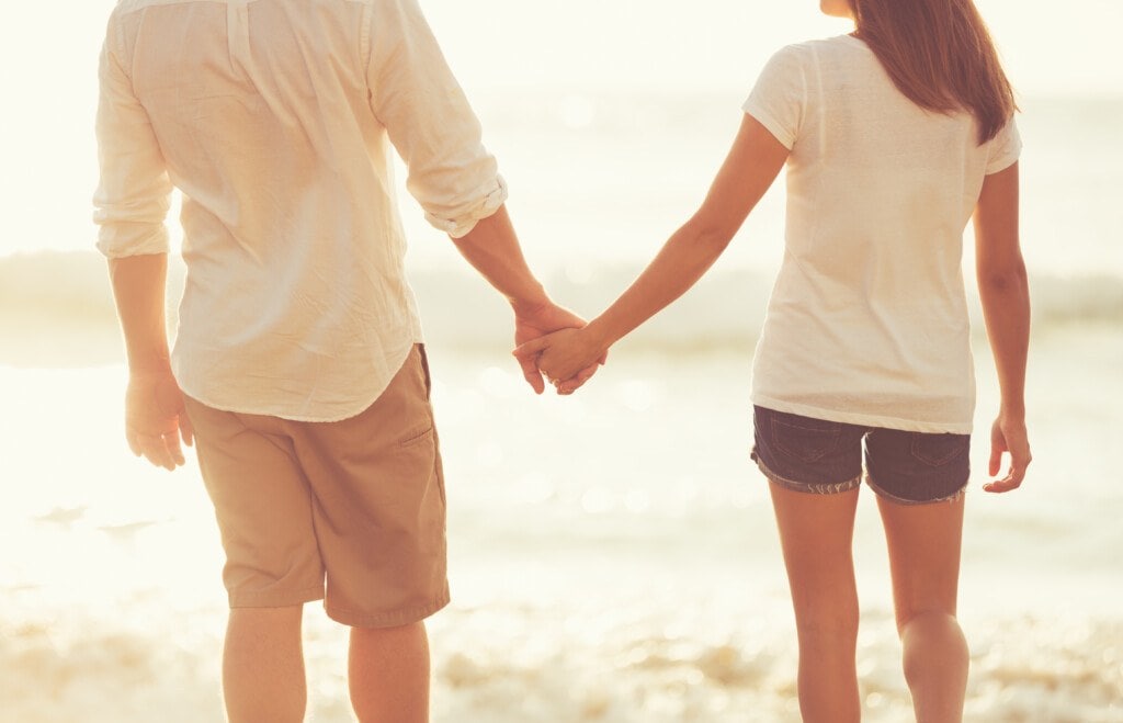 couple holding hands