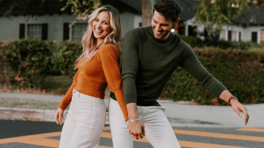 couple holding hands