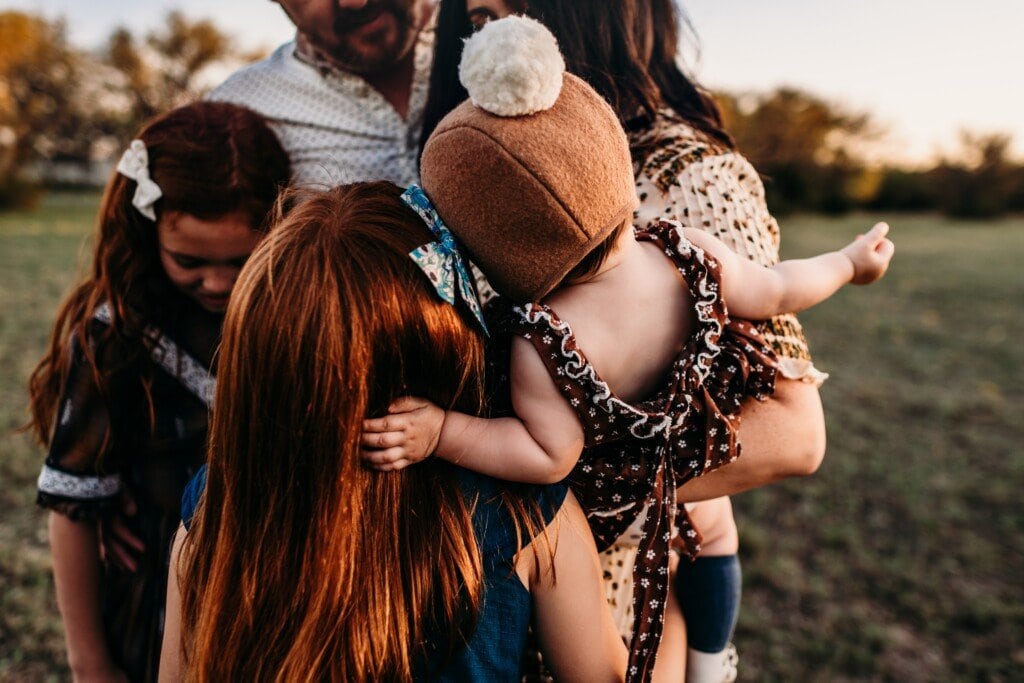 family hugging