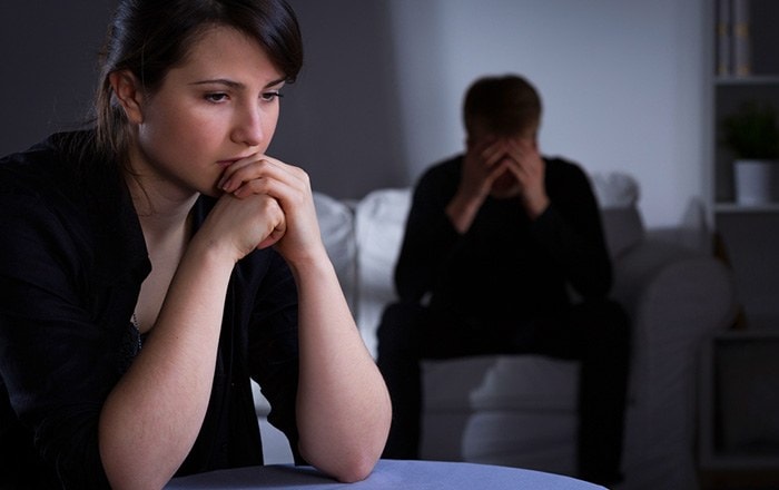 stressed couple