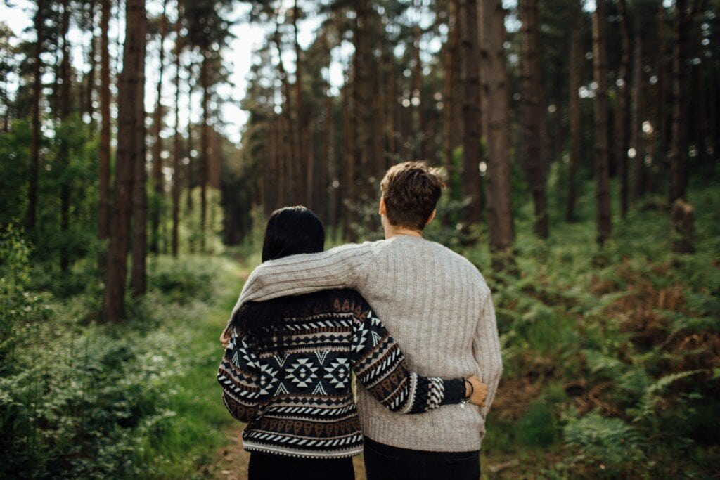 couple in woods